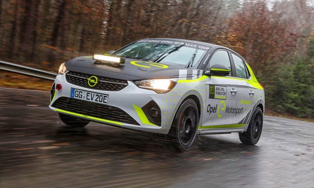 Célegyenesben az első elektromos rally autó, az Opel Corsa-e Rally