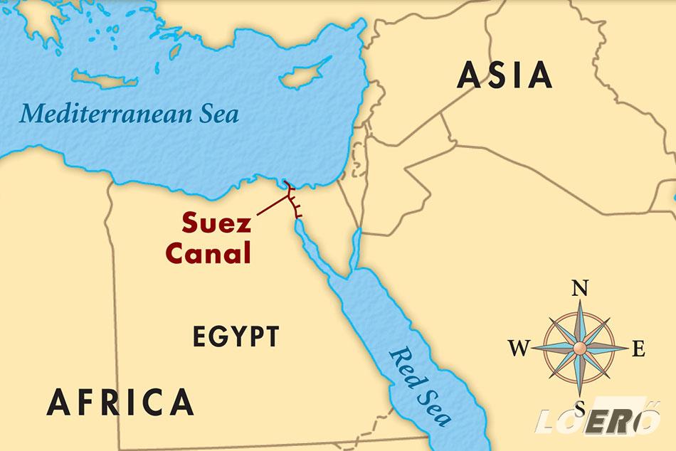 Szuezi-csatorna térkép