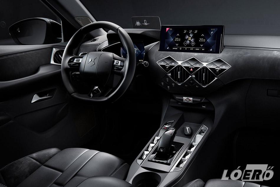 A DS 3 Crossback interior maximálisan hozza a tőle elvárható szintet, mind formában, mind kényelemben.